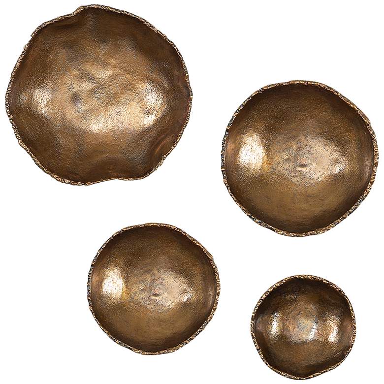 Image 2 Uttermost Lucky Coins Brass 4-Piece Metal Wall Art Set