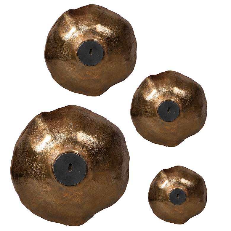 Image 6 Uttermost Lucky Coins Brass 4-Piece Metal Wall Art Set more views