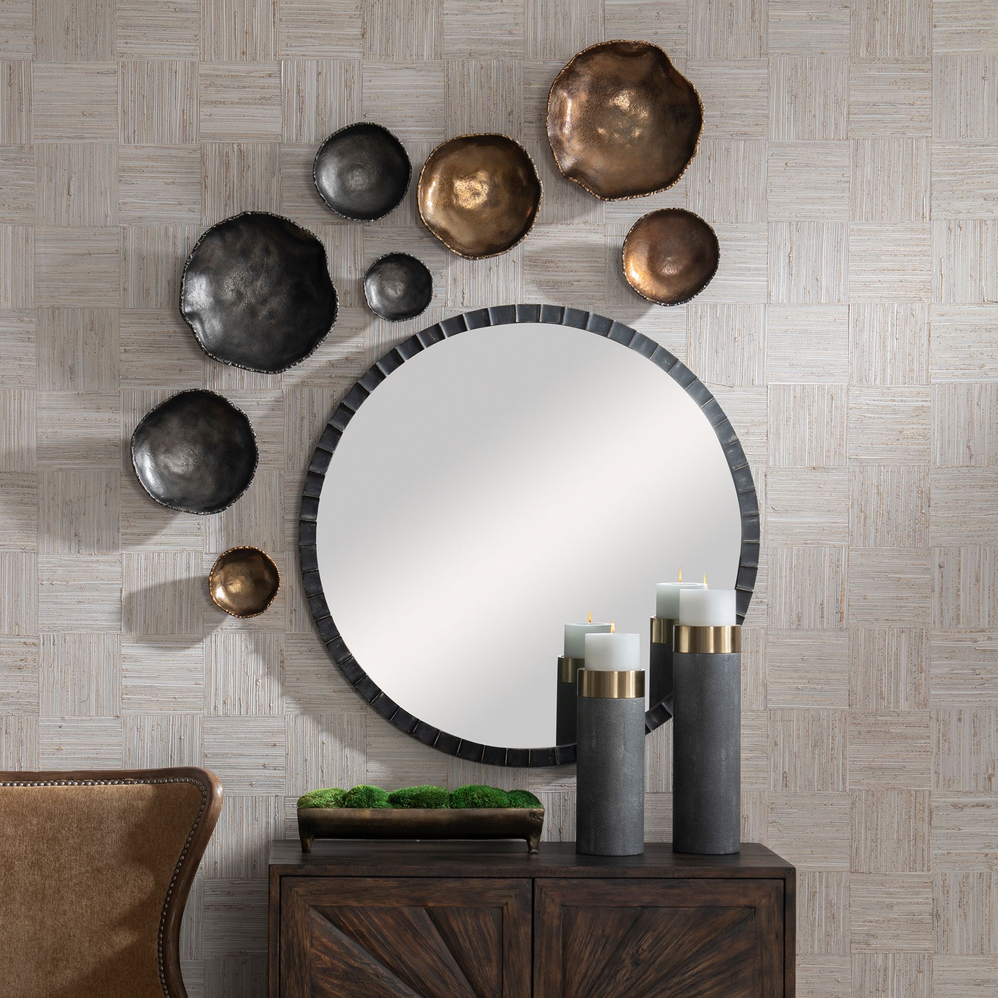 Uttermost Lucky Coins Brass 4-Piece Metal Wall Art Set