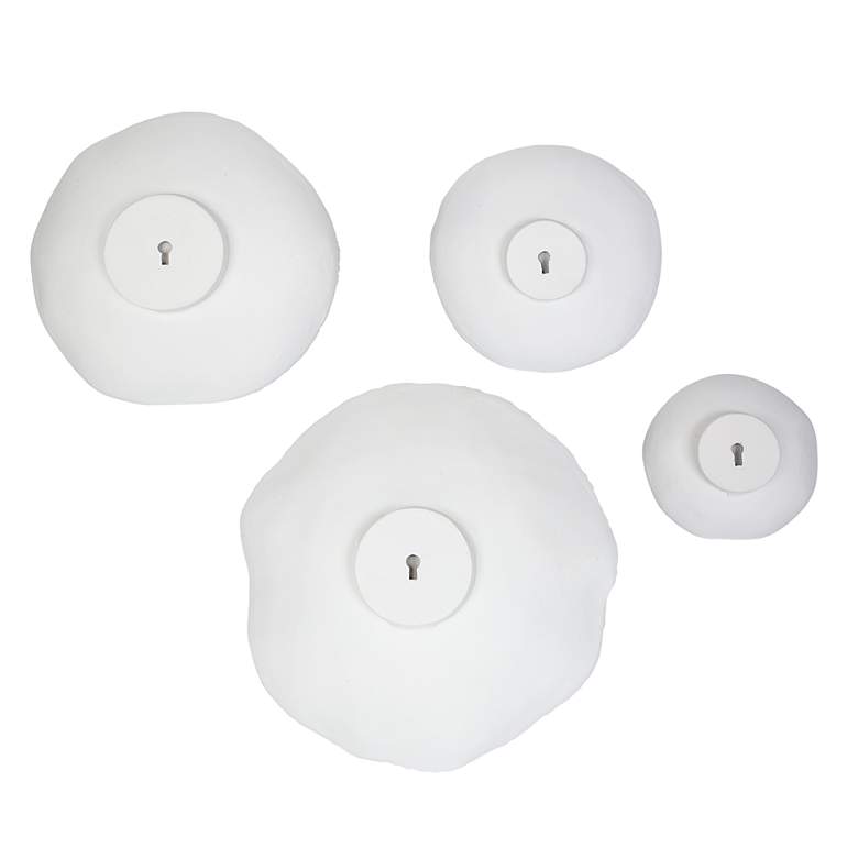 Image 6 Uttermost Lucky Coins White 4-Piece Outdoor Metal Wall Bowl Set more views