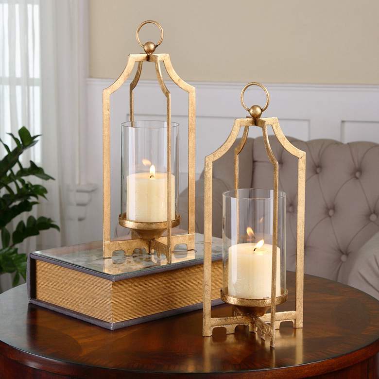 Image 1 Uttermost Lucy Gold Hanging Table Candle Holder Set of 2