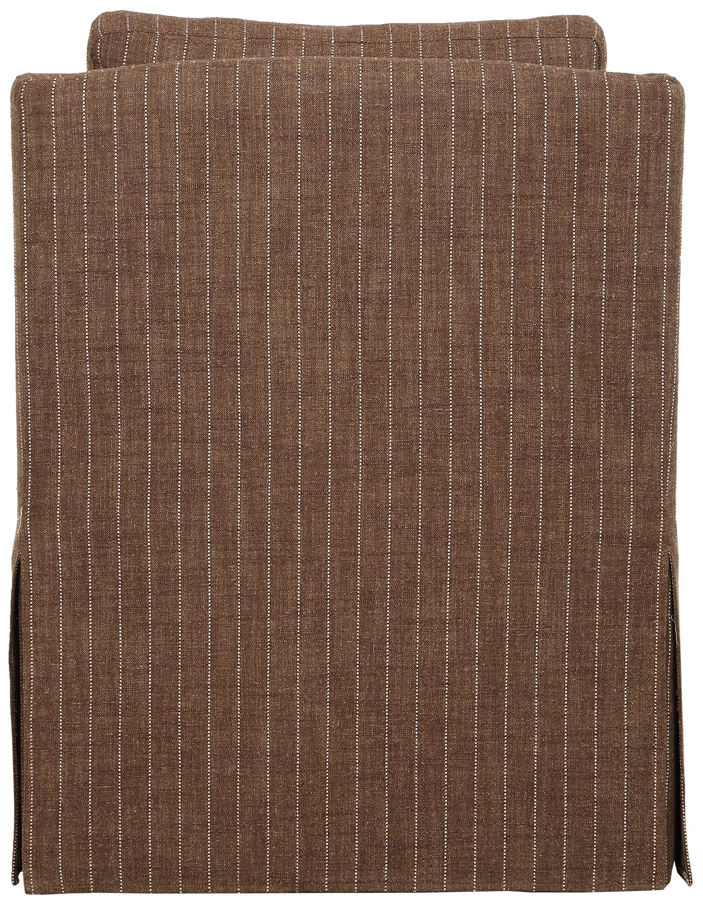 Uttermost Luisa Teak Brown Linen Blend Swivel Chair