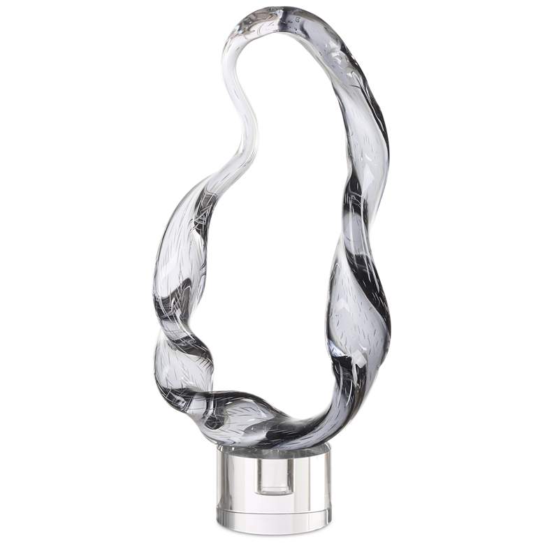 Image 1 Uttermost Luminous Twist 19 1/2" Smoked Glass Sculpture