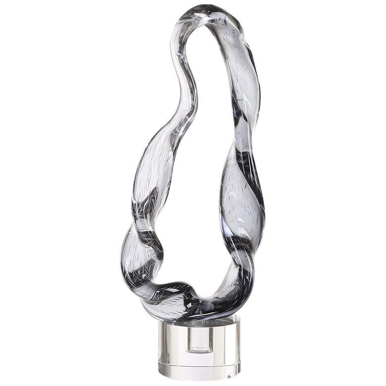 Image 3 Uttermost Luminous Twist 19 1/2" Smoked Glass Sculpture more views
