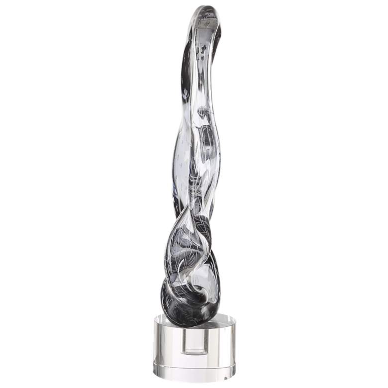 Image 4 Uttermost Luminous Twist 19 1/2" Smoked Glass Sculpture more views