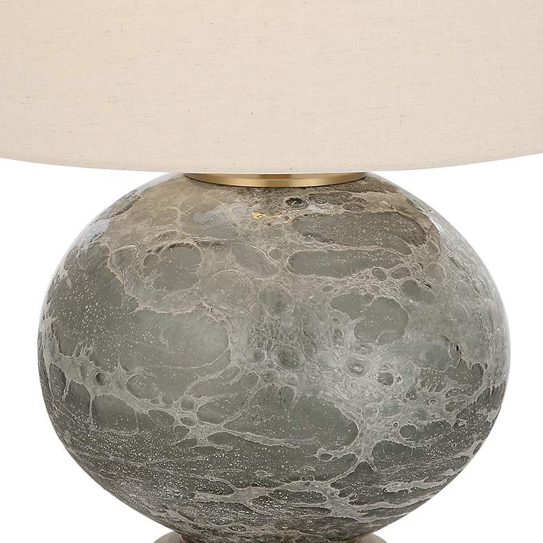 Image 3 Uttermost Lunia 25" High Smoky Gray Art Glass Table Lamp more views