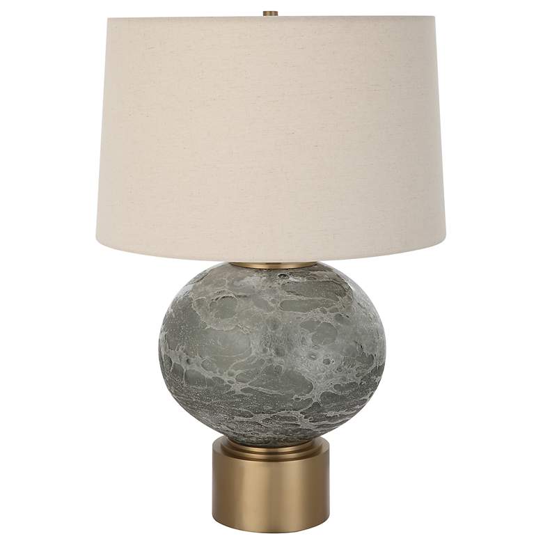 Image 3 Uttermost Lunia 25 inch High Smoky Gray Art Glass Table Lamp more views