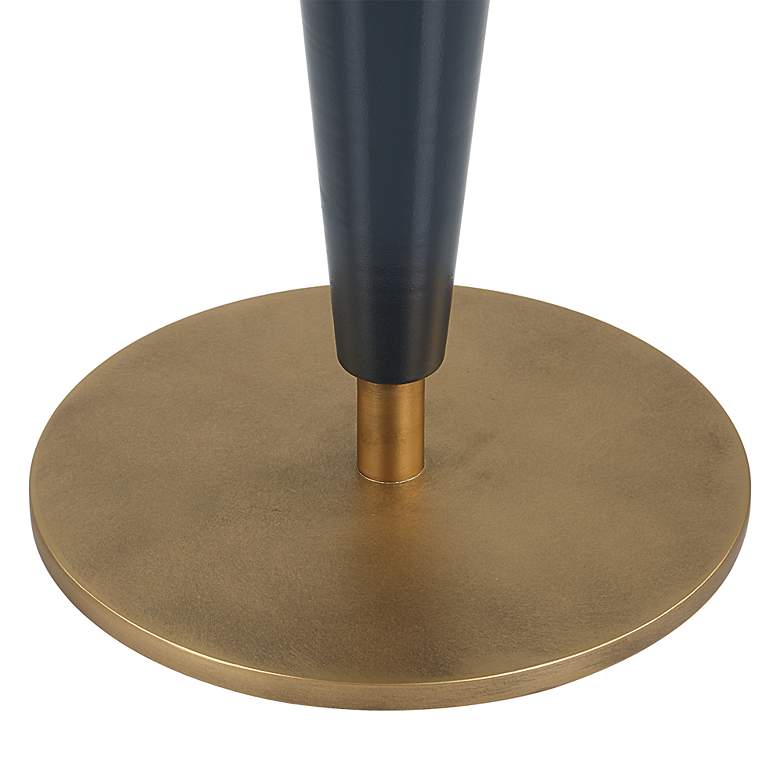 Image 5 Uttermost Luster 12" Wide Navy Blue Lacquered Accent Table more views