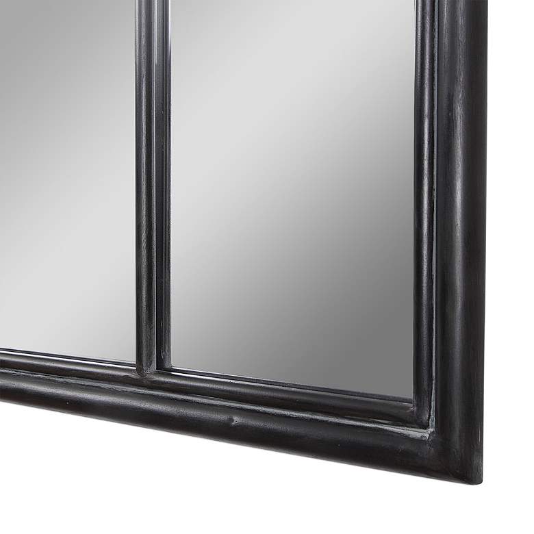 Image 3 Uttermost Lyda Aged Black 35" x 39 3/4" Arch Wall Mirror more views