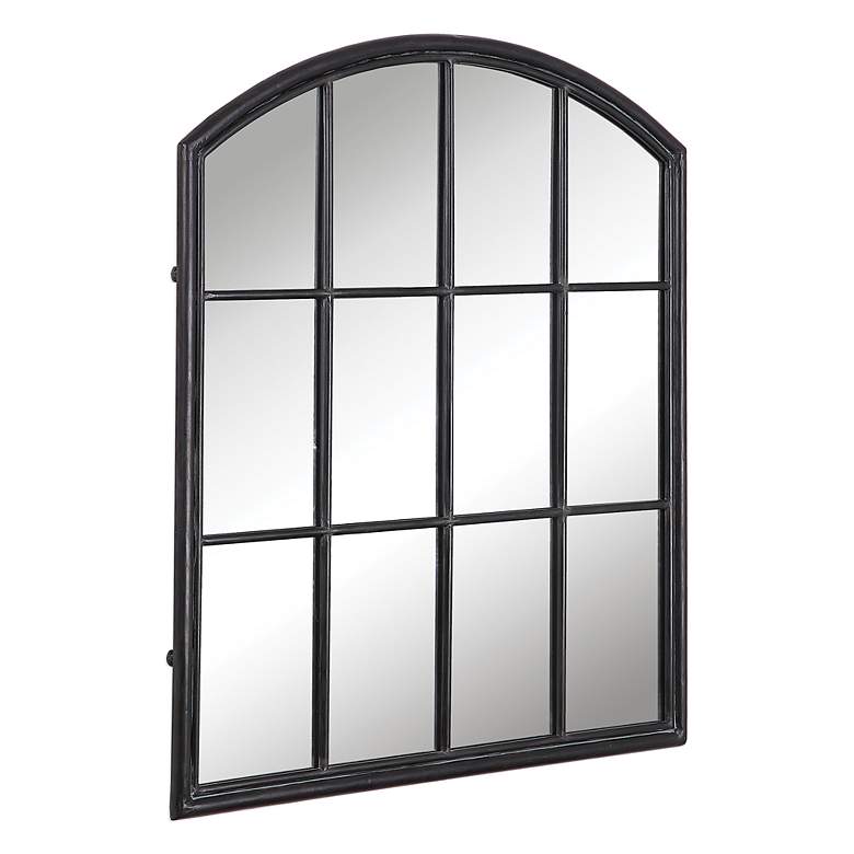 Image 3 Uttermost Lyda Aged Black 35" x 39 3/4" Arch Wall Mirror more views