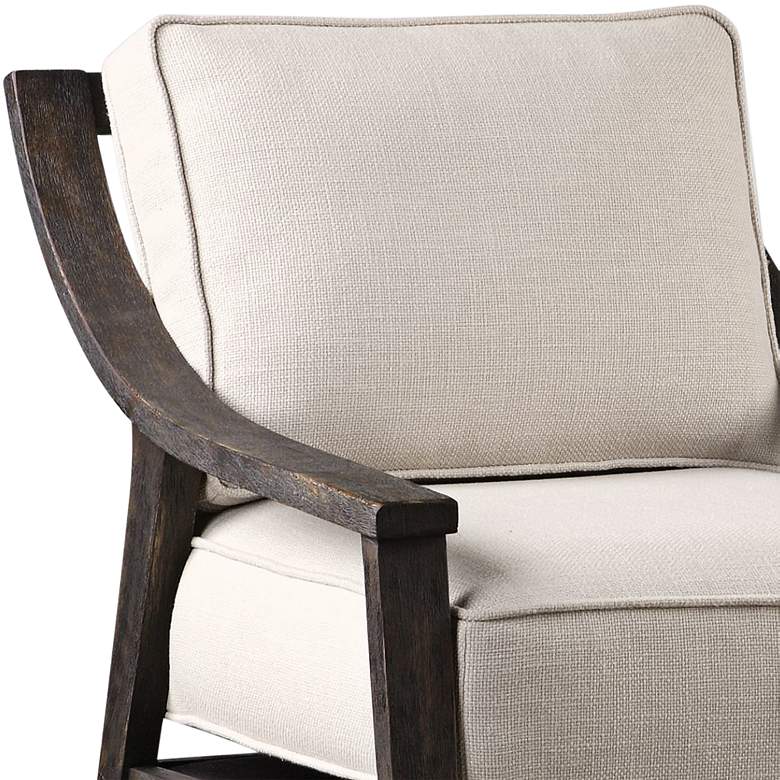 Image 4 Uttermost Lyle Neutral Beige Linen Fabric Accent Chair more views