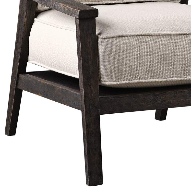 Image 5 Uttermost Lyle Neutral Beige Linen Fabric Accent Chair more views