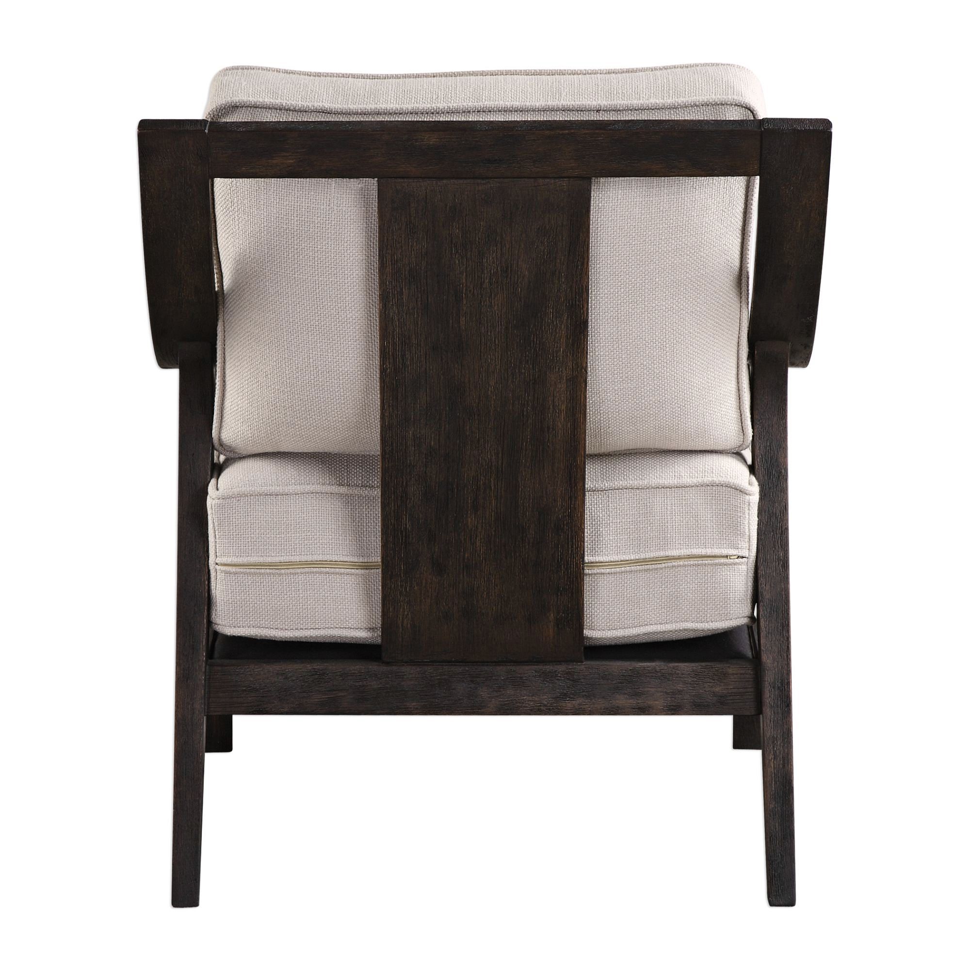 Uttermost Lyle Neutral Beige Linen Fabric Accent Chair