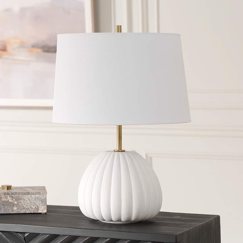 Image 3 Uttermost Lynna 22 1/2" High Ivory Stone Table Lamp more views