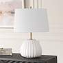 3_Uttermost Lynna 22 1/2" High Ivory Stone Table Lamp more views