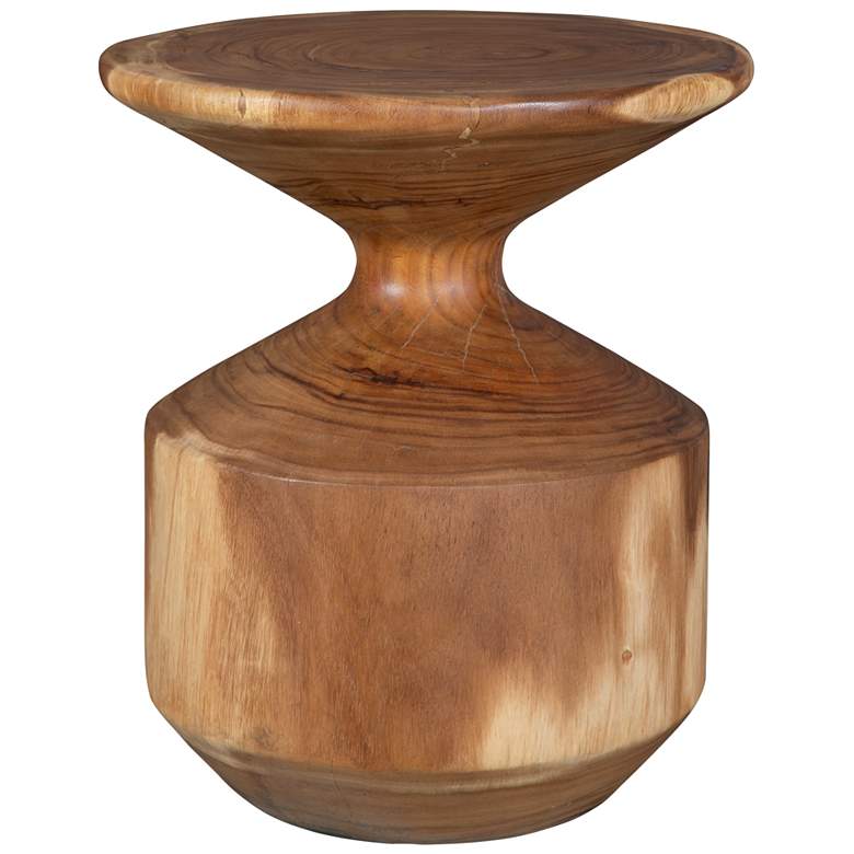 Image 2 Uttermost Lynx 20" High Suar Wood Accent Stool