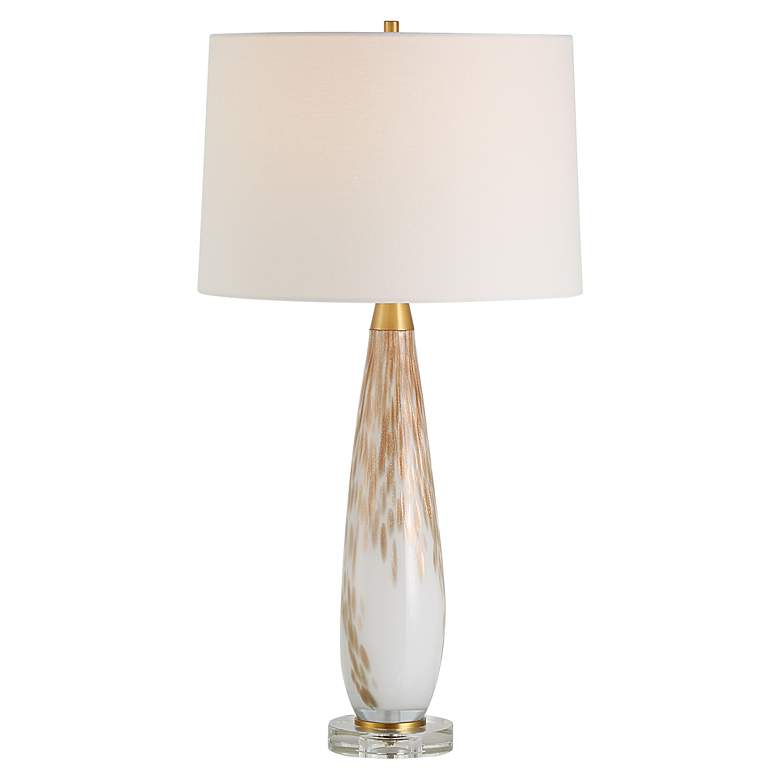 Image 2 Uttermost Lyra 28 1/2" High Spotted Metallic Gold Glass Table Lamp