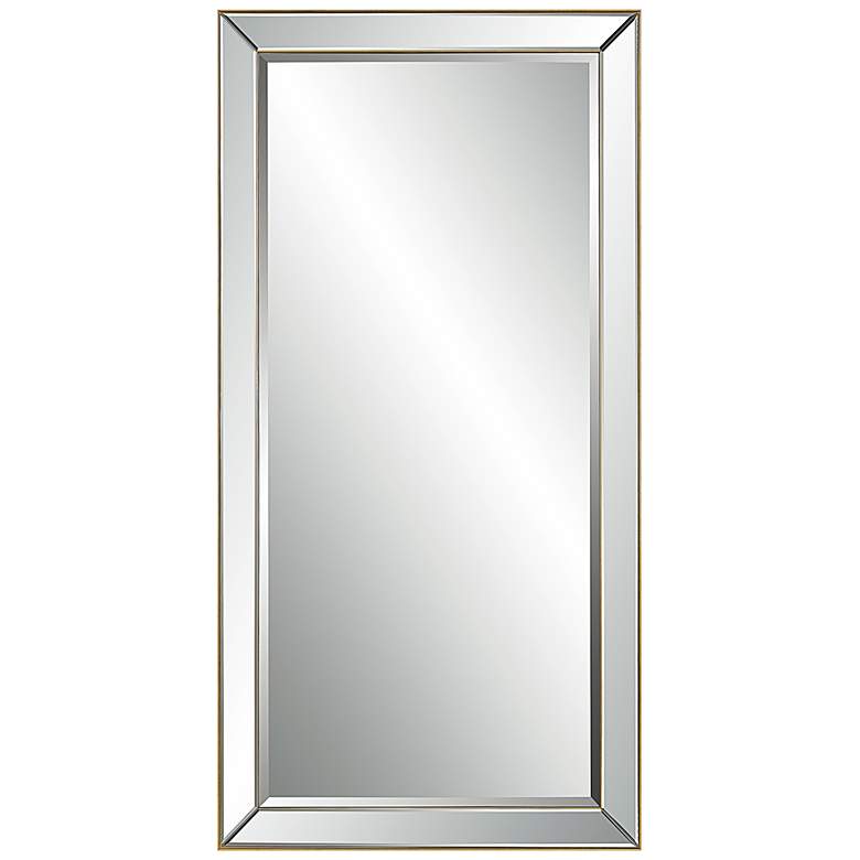 Image 1 Uttermost Lytton Slim Gold 24" x 48" Rectangular Wall Mirror