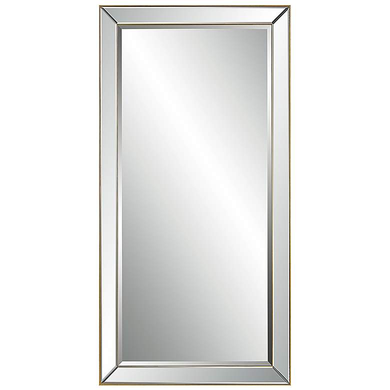 Image 1 Uttermost Lytton Slim Gold 24 inch x 48 inch Rectangular Wall Mirror