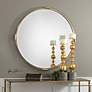 1_Uttermost Mackai 37 1/2" Metallic Gold Leaf Round Wall Mirror