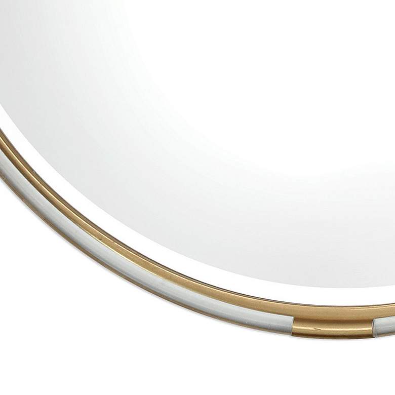 Image 3 Uttermost Mackai 37 1/2" Metallic Gold Leaf Round Wall Mirror more views