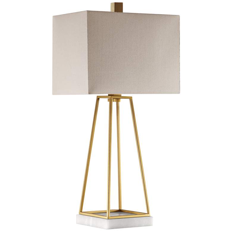 Image 2 Uttermost Mackean Plated Metallic Gold Table Lamp