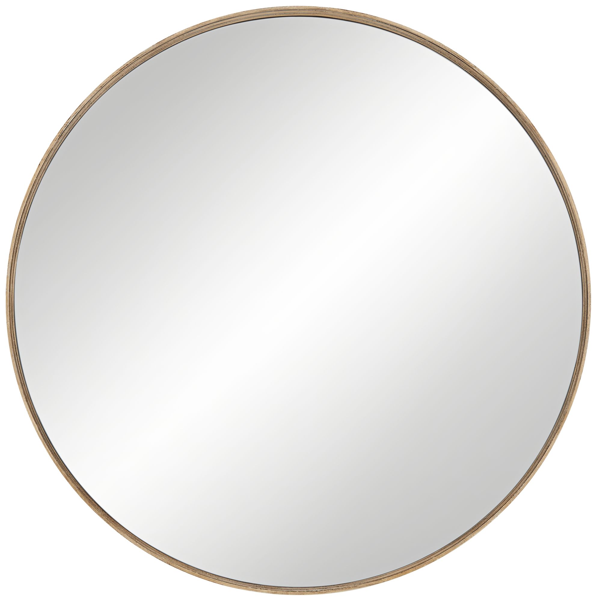 Image 2 Uttermost Madden Matte Natural 33" Round Wall Mirror