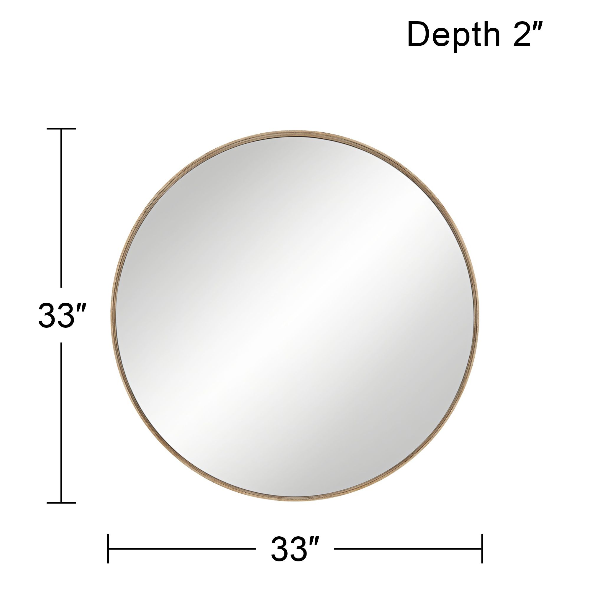 Image 7 Uttermost Madden Matte Natural 33" Round Wall Mirrors Set of 2 more views