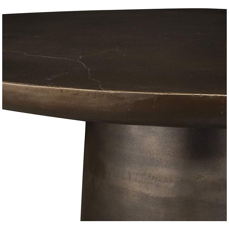 Image 3 Uttermost Madrone 30" H x 60" W Golden Dark Bronze Outdoor Dining Table more views