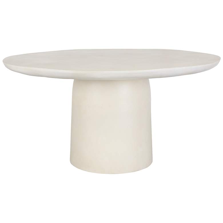 Image 3 Uttermost Madrone Warm White Cast Aluminum Outdoor Dining Table more views