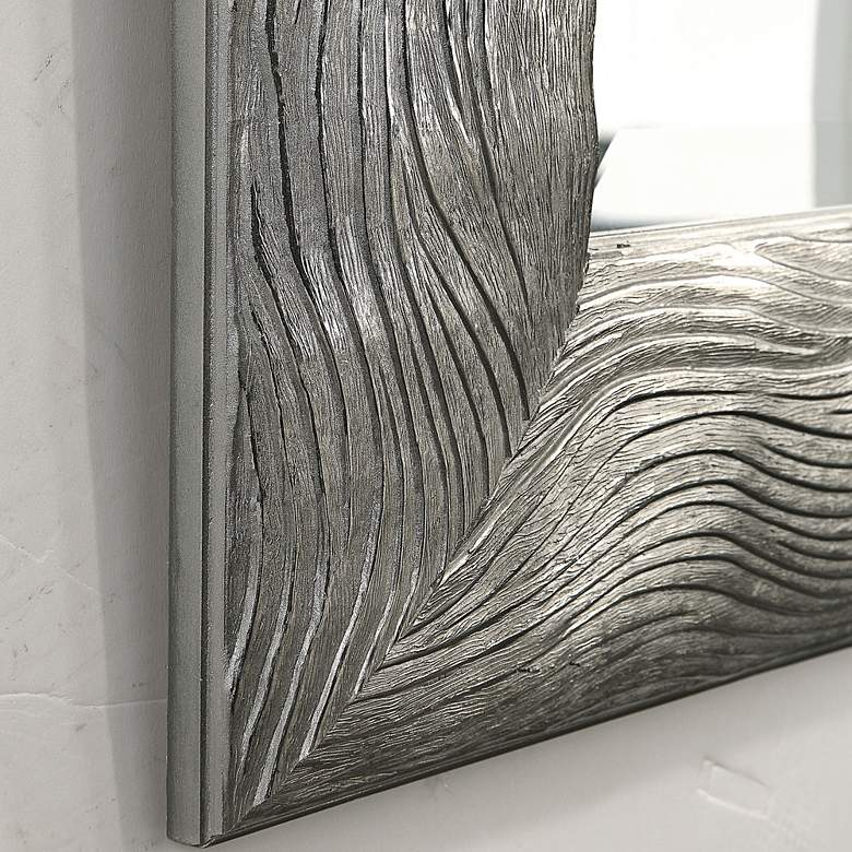 Image 3 Uttermost Maeona Metallic Silver 30" x 60" Wall Mirror more views