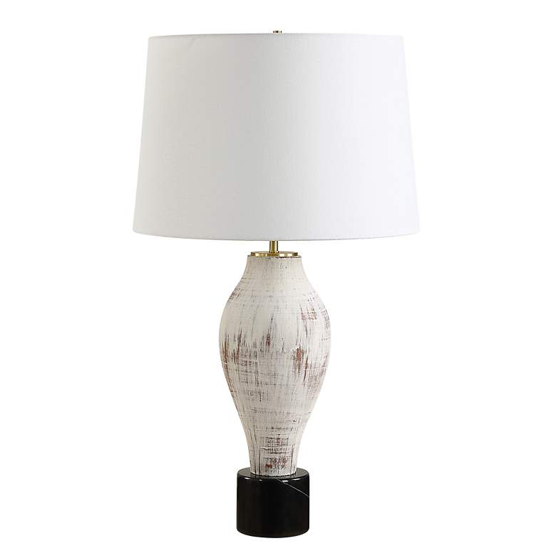 Image 2 Uttermost Magdaline 29 1/2" White and Brown Ceramic Table Lamp