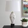 3_Uttermost Magdaline 29 1/2" White and Brown Ceramic Table Lamp more views