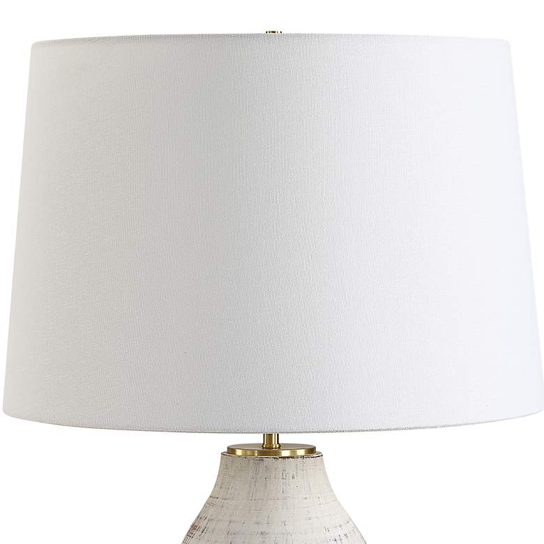 Image 5 Uttermost Magdaline 29 1/2" White and Brown Ceramic Table Lamp more views