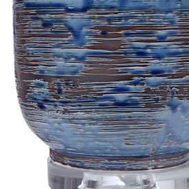 Image4 of Uttermost Magellan 31 1/2" Aged Indigo Blue Ceramic Table Lamp more views