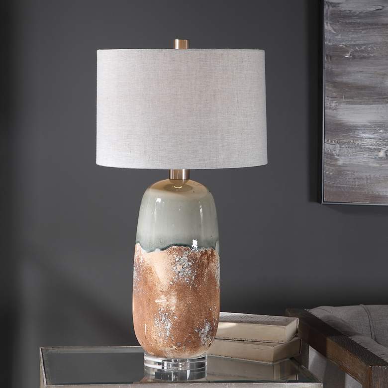 Image 1 Uttermost Maggie 30 1/4" High Terracotta Rust Ceramic Vase Table Lamp