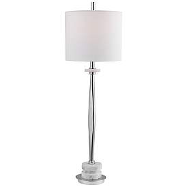 Image2 of Uttermost Magnus 36" Plated Chrome Metal Buffet Table Lamp