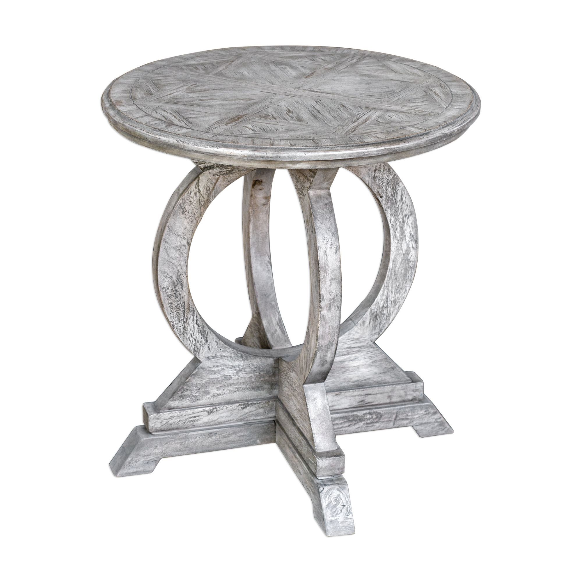 Image 5 Uttermost Maiva White Side Table more views