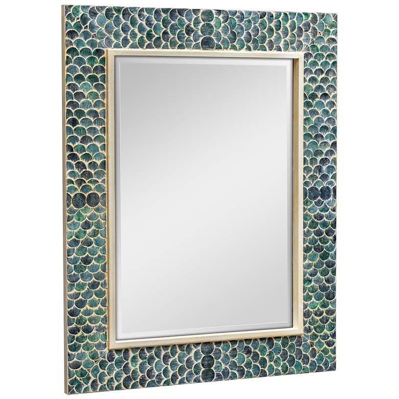 Image 2 Uttermost Makaria Tropical Blue 38 inch x 48 inch Wall Mirror