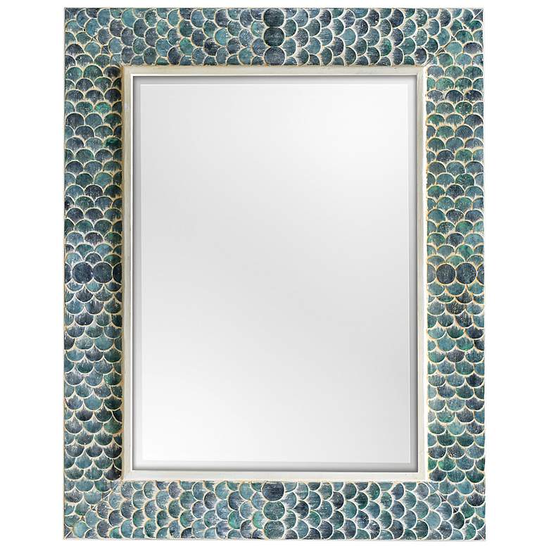 Image 2 Uttermost Makaria Tropical Blue 38 inch x 48 inch Wall Mirror