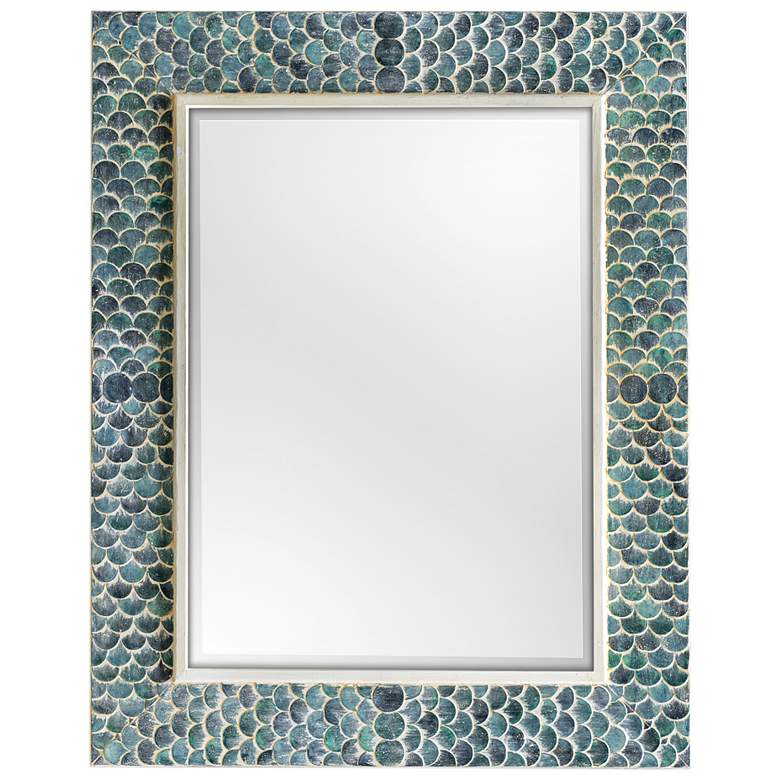 Image 4 Uttermost Makaria Tropical Blue 38 inch x 48 inch Wall Mirror more views