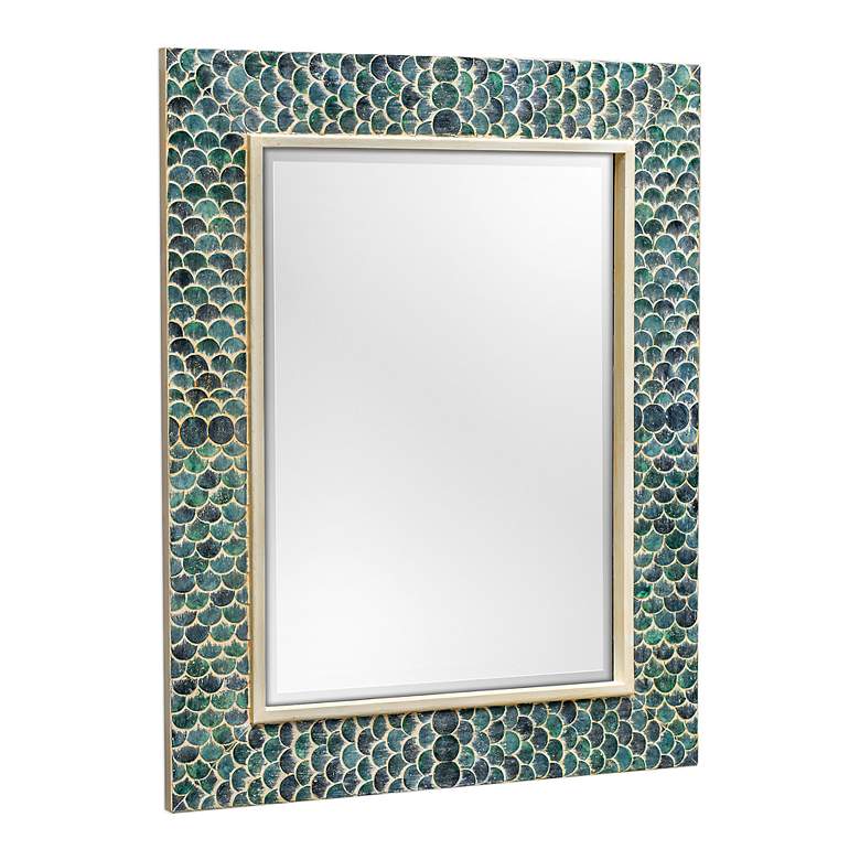 Image 4 Uttermost Makaria Tropical Blue 38 inch x 48 inch Wall Mirror more views