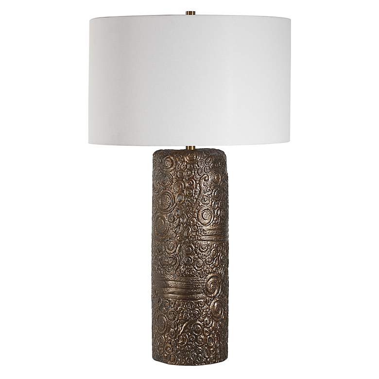 Image 4 Uttermost Malaga 35 1/2" Modern Aged Bronze Ceramic Table Lamp more views