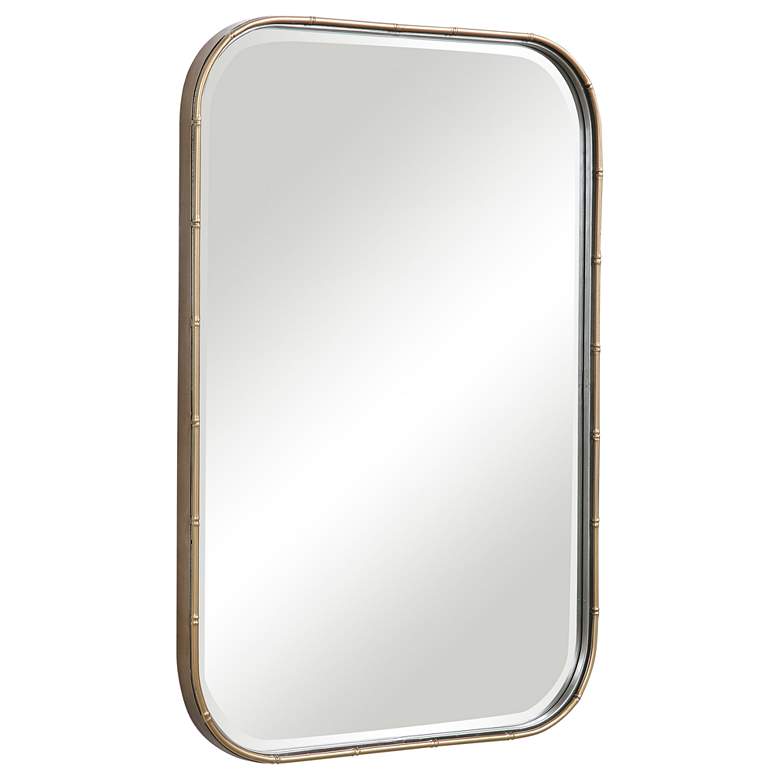 Image 4 Uttermost Malay Gold Bamboo 20 1/4" x 30" Vanity Wall Mirror more views