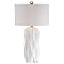 Uttermost Malena 30 1/4" Modern Glazed Glossy White Ceramic Table Lamp