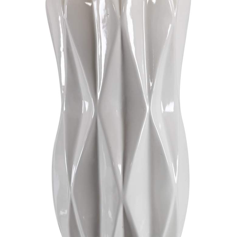 Image 4 Uttermost Malena 30 1/4 inch Modern Glazed Glossy White Ceramic Table Lamp more views