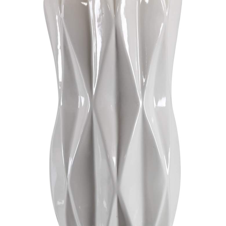 Image 4 Uttermost Malena 30 1/4" Modern Glazed Glossy White Ceramic Table Lamp more views