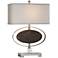 Uttermost Malik Brushed Nickel and Espresso Stain Table Lamp
