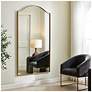Uttermost Mallorca 40" Wide x 72" High Brass Wall Mirror