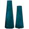 Uttermost Mambo Blue Wood Decorative Vases Set of 2